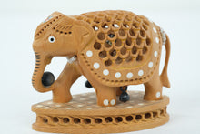 Load image into Gallery viewer, Wooden Carved Elephant Figurine
