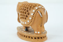 Load image into Gallery viewer, Wooden Carved Elephant Figurine
