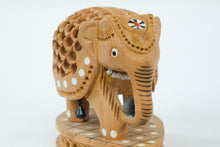 Load image into Gallery viewer, Wooden Carved Elephant Figurine
