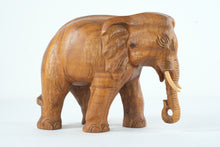 Load image into Gallery viewer, Wooden Carved Elephant - 8&quot; Tall
