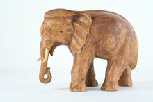 Load image into Gallery viewer, Wooden Carved Elephant - 8&quot; Tall
