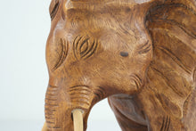 Load image into Gallery viewer, Wooden Carved Elephant - 8&quot; Tall
