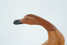 Load image into Gallery viewer, Hand Carved Wood Duck Sculpture Folk Art Waterfowl Decor 14 Inch
