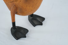 Load image into Gallery viewer, Hand Carved Wood Duck Sculpture Folk Art Waterfowl Decor 14 Inch
