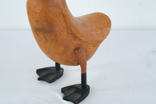 Load image into Gallery viewer, Hand Carved Wood Duck Sculpture Folk Art Waterfowl Decor 14 Inch
