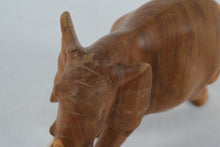 Load image into Gallery viewer, Hand-Carved Wooden Elephant Figurine with Tusk Detail
