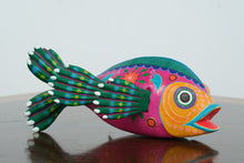 Load image into Gallery viewer, Hand Carved Oaxacan Alebrije Fish Sculpture Signed Mexican Folk Art Wood Carving
