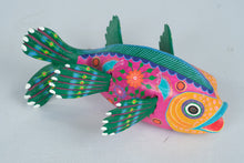 Load image into Gallery viewer, Hand Carved Oaxacan Alebrije Fish Sculpture Signed Mexican Folk Art Wood Carving
