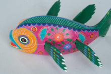 Load image into Gallery viewer, Hand Carved Oaxacan Alebrije Fish Sculpture Signed Mexican Folk Art Wood Carving
