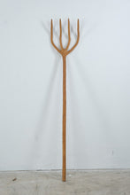 Load image into Gallery viewer, Antique Primitive Wooden Hay Fork 4 Tine Hand Carved Farm Tool 56 Inch
