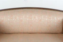 Load image into Gallery viewer, Sheraton Style Mahogany Upholstered Sofa with Inlaid Panels
