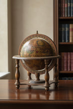Load image into Gallery viewer, Vintage Italian Old World Globe Zodiac Astrology Wood Stand 11 Inch Tabletop
