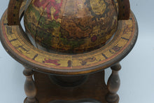 Load image into Gallery viewer, Vintage Italian Old World Globe Zodiac Astrology Wood Stand 11 Inch Tabletop

