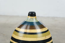 Load image into Gallery viewer, Pier 1 Imports Style Wide Oven Vase 19 Inch Striped Ceramic Floor Vase

