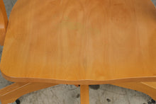 Load image into Gallery viewer, Maple Wood Swivel Office Chair with Slat Back and Casters

