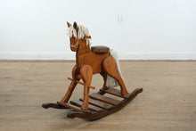 Load image into Gallery viewer, Handcrafted Wooden Rocking Horse – 41” Wide x 15.5” Deep x 36” Tall – Excellent Condition
