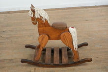 Load image into Gallery viewer, Handcrafted Wooden Rocking Horse – 41” Wide x 15.5” Deep x 36” Tall – Excellent Condition
