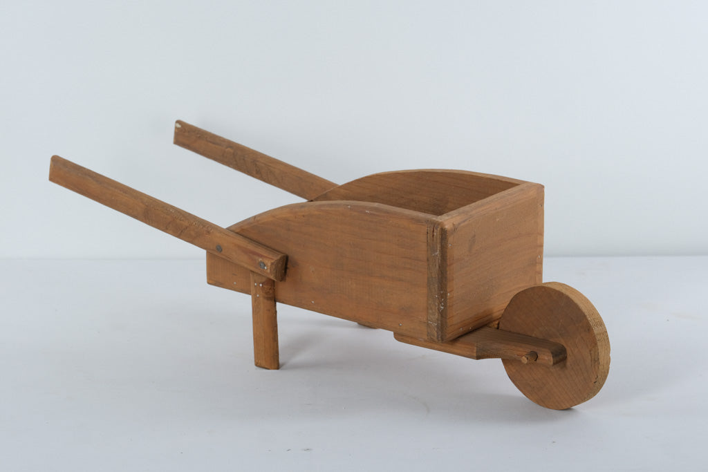 Rustic Wooden Decorative Wheelbarrow