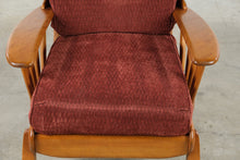 Load image into Gallery viewer, Mid Century Danish Modern Lounge Chair in Solid Beech with Upholstered Cushions- ONLINE ONLY

