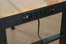 Load image into Gallery viewer, OLBRUS Adjustable Rubberwood Workbench with Power Outlet 48 Inch
