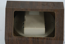 Load image into Gallery viewer, Vintage World Time Desk Clock Faux Wood Plastic Quartz 1970s
