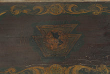 Load image into Gallery viewer, Antique Hand-Painted Folk Art Trunk
