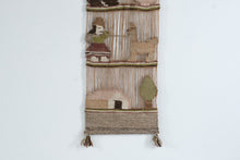 Load image into Gallery viewer, Vintage Andean Woven Wall Hanging Llamas Ducks Folk Art Textile 40 x 11
