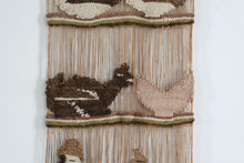 Load image into Gallery viewer, Vintage Andean Woven Wall Hanging Llamas Ducks Folk Art Textile 40 x 11
