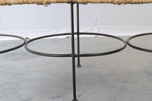 Load image into Gallery viewer, Woven Bench with Iron Base

