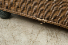 Load image into Gallery viewer, Woven Wicker Rattan Nightstand with Drawer and Lower Shelf

