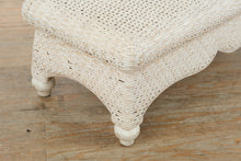 Load image into Gallery viewer, Off-White Woven Wicker Coffee Table – Coastal Cottage Style
