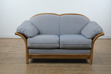 Load image into Gallery viewer, Coastal Blue Check Rattan Loveseat by Lane Venture
