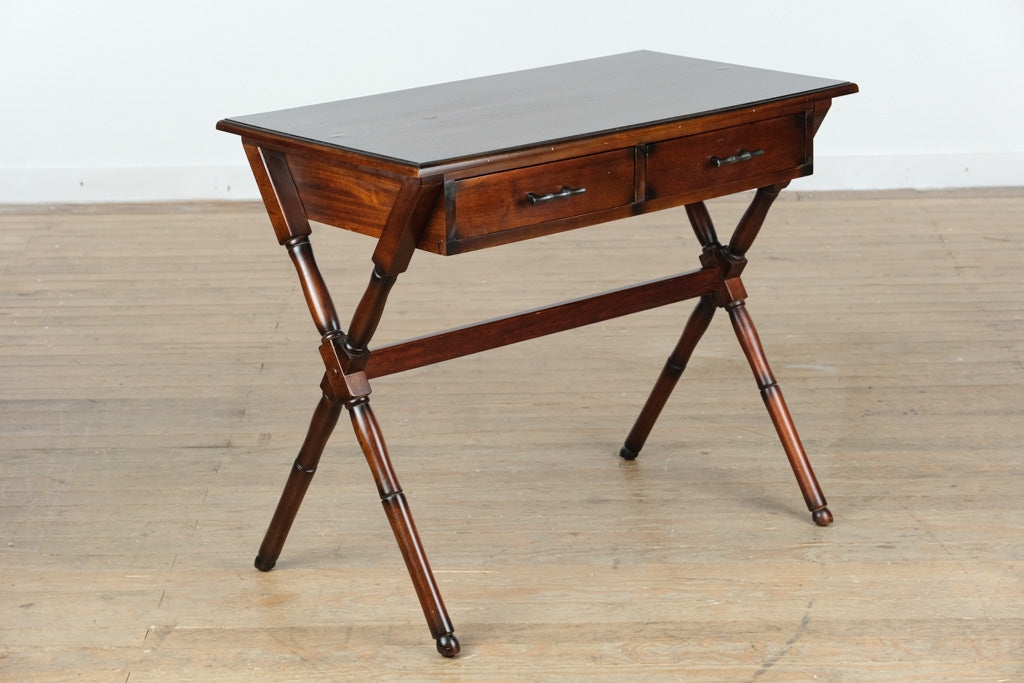Bombay Writing Desk with 2 Drawers – Classic Wood Finish