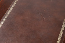 Load image into Gallery viewer, Traditional Mahogany Executive Desk with Inlaid Leather Top and Ball and Claw Feet
