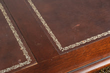 Load image into Gallery viewer, Traditional Mahogany Executive Desk with Inlaid Leather Top and Ball and Claw Feet
