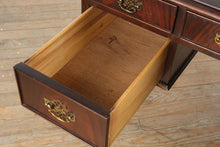Load image into Gallery viewer, Traditional Mahogany Executive Desk with Inlaid Leather Top and Ball and Claw Feet
