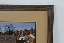 Load image into Gallery viewer, Charles Wysocki Valley Farm Street Framed Americana Art Print 20 x 18
