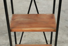 Load image into Gallery viewer, Industrial Acacia Wood and Metal 4 Shelf Bookcase Display Shelving Unit
