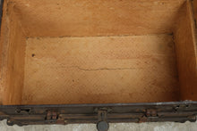 Load image into Gallery viewer, Antique Steamer Trunk Yale and Towne Lock Wood Slat Travel Chest 31 Inch
