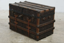 Load image into Gallery viewer, Antique Steamer Trunk Yale and Towne Lock Wood Slat Travel Chest 31 Inch
