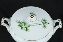 Load image into Gallery viewer, Yamaka China 2302T Bamboo Pattern Covered Vegetable Bowl Japan

