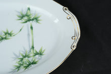 Load image into Gallery viewer, Yamaka China Japan Bamboo Pattern Oval Serving Platter Gold Trim 2302T

