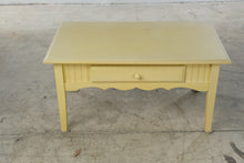 Load image into Gallery viewer, Yellow Cottage Style Single Drawer Side Table
