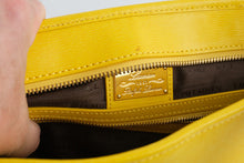 Load image into Gallery viewer, Lauren Ralph Lauren LXVII Yellow Leather Tote Bag Stirrup Charm

