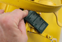 Load image into Gallery viewer, Lauren Ralph Lauren LXVII Yellow Leather Tote Bag Stirrup Charm
