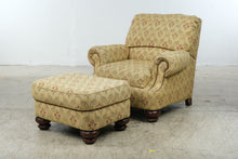 Load image into Gallery viewer, Traditional Floral Upholstered Recliner Chair with Matching Ottoman and Nailhead Trim
