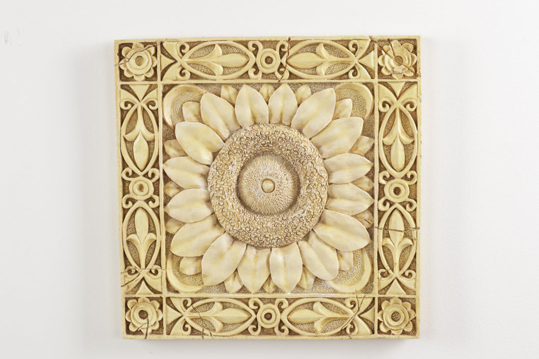 Yellow Sunflower Carved wall art