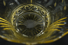 Load image into Gallery viewer, Vintage Lancaster Glass Topaz Cable Bowl Etched Pauline Floral 7 Inch
