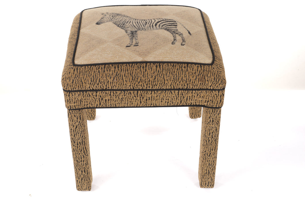 Zebra Stool / Bench / Ottoman