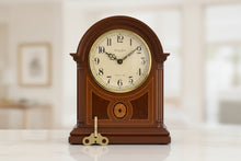 Load image into Gallery viewer, Howard Miller Chiming Mantel Clock Wood Marquetry Inlay Key
